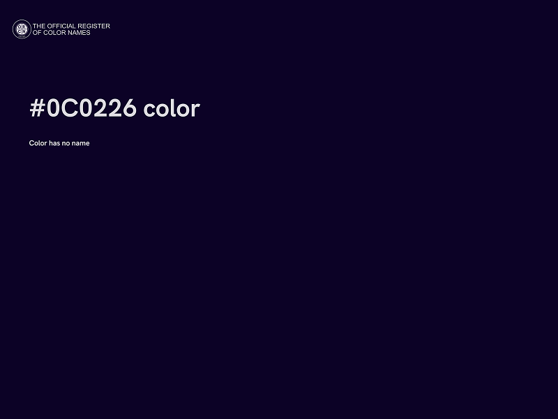 #0C0226 color image