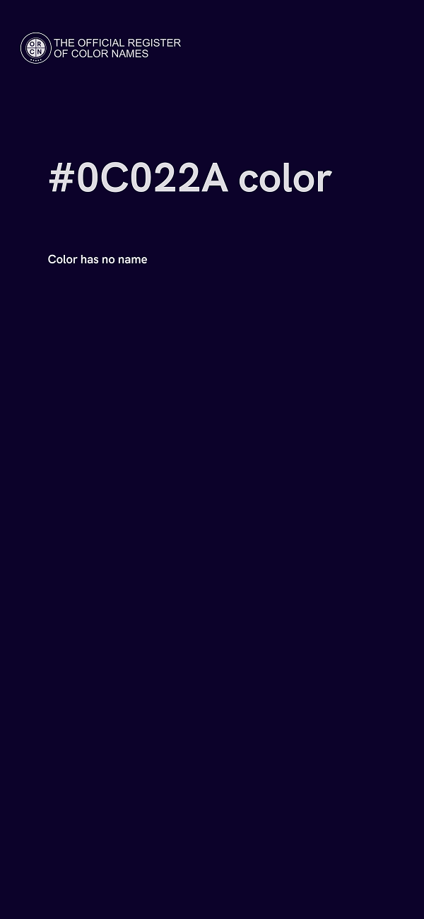 #0C022A color image