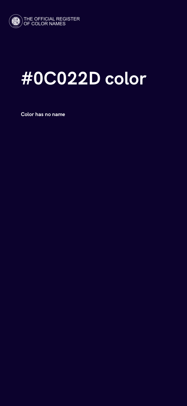 #0C022D color image