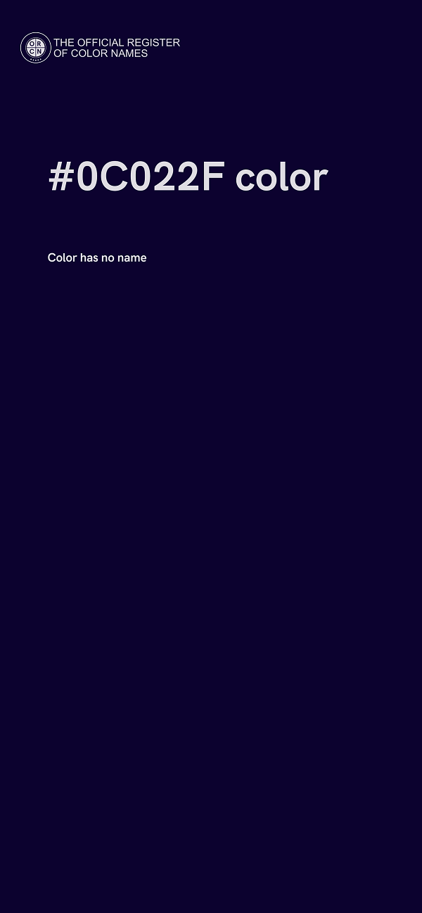 #0C022F color image
