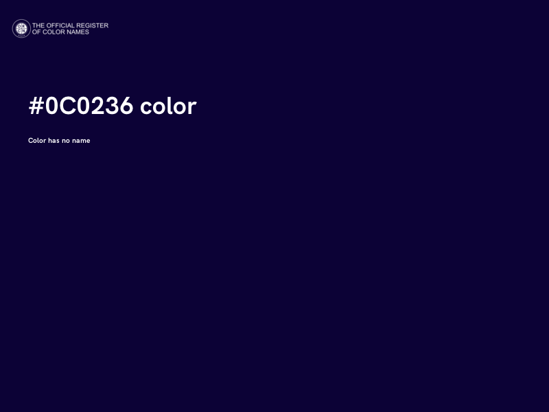 #0C0236 color image