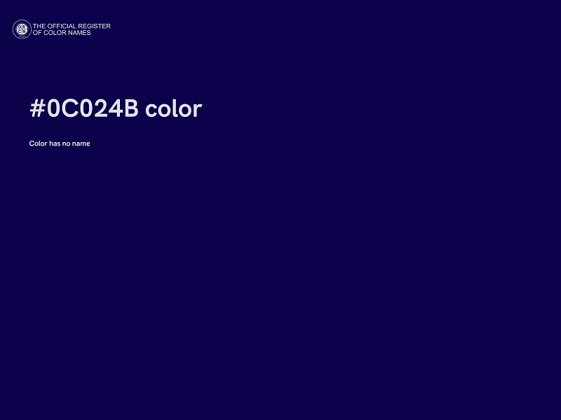 #0C024B color image