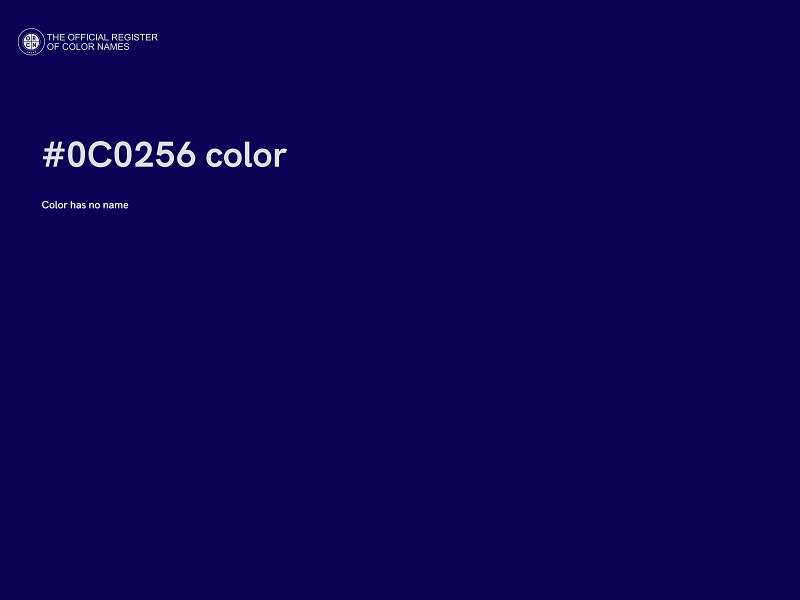 #0C0256 color image