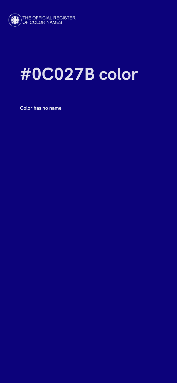 #0C027B color image