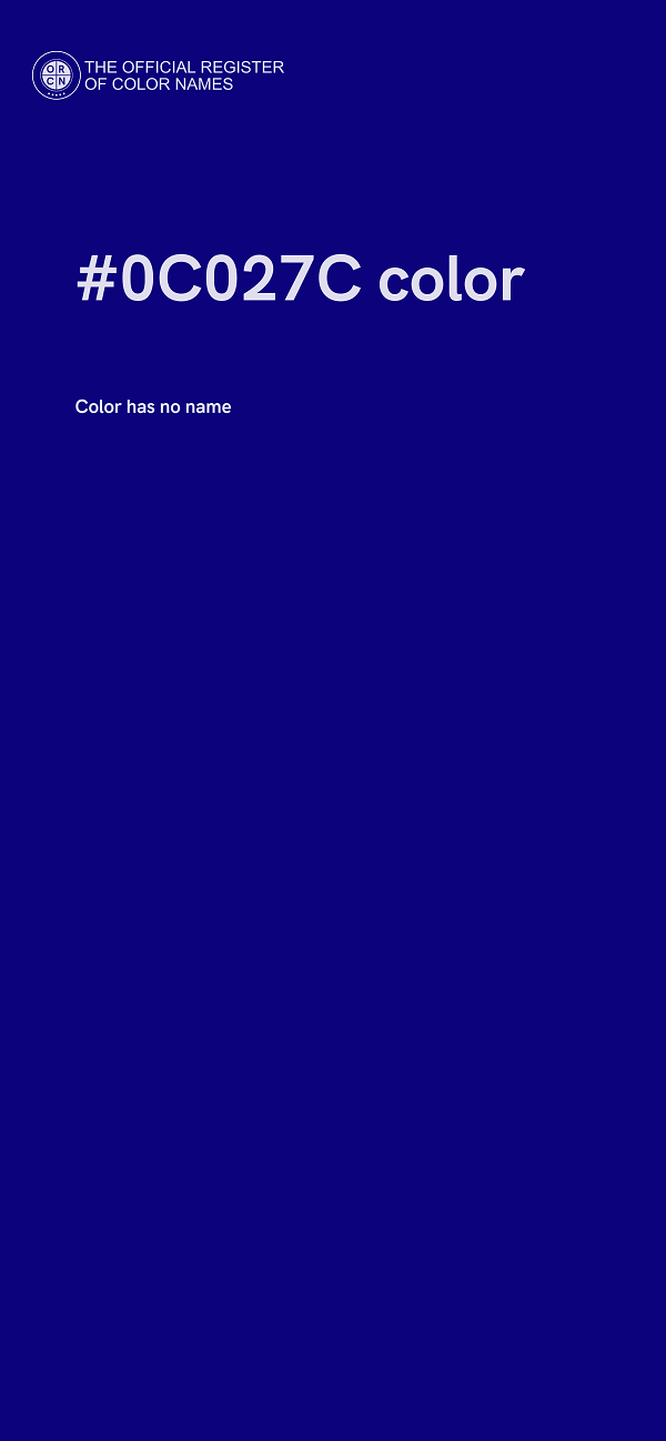 #0C027C color image