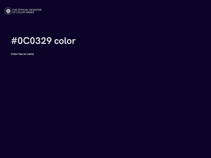 #0C0329 color image