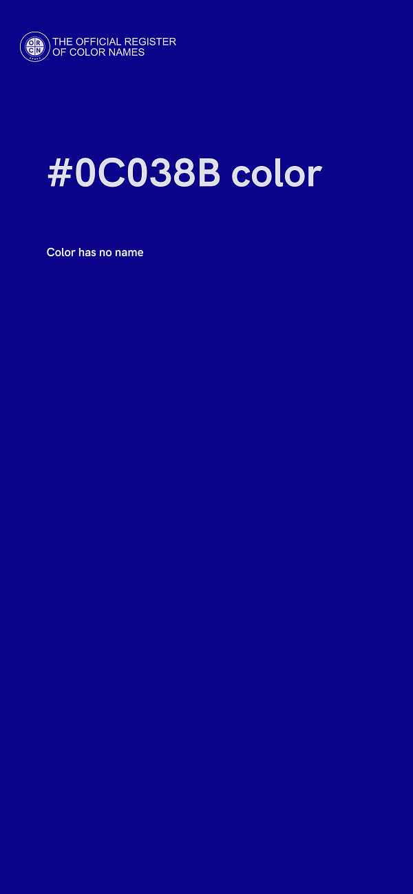 #0C038B color image