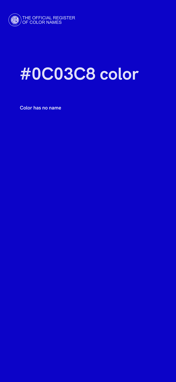 #0C03C8 color image