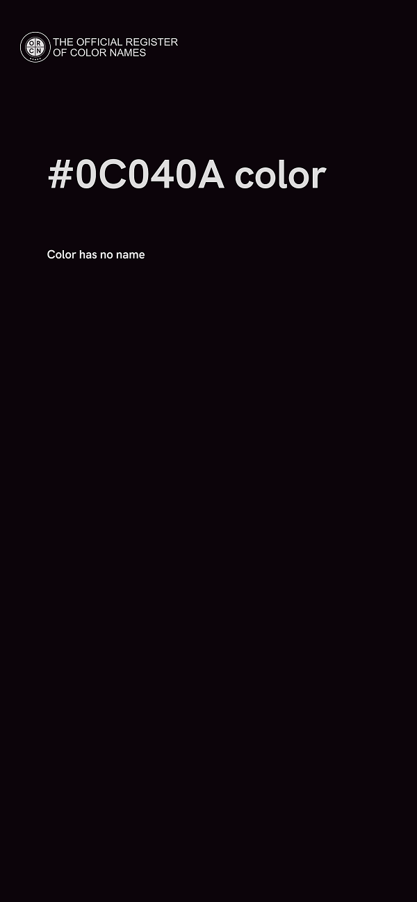 #0C040A color image