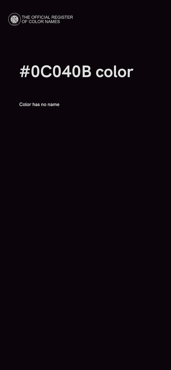 #0C040B color image