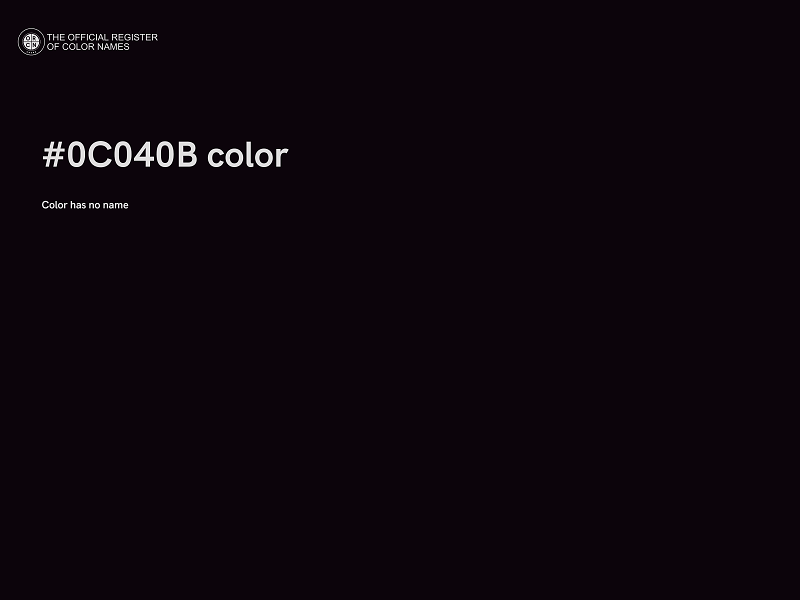 #0C040B color image