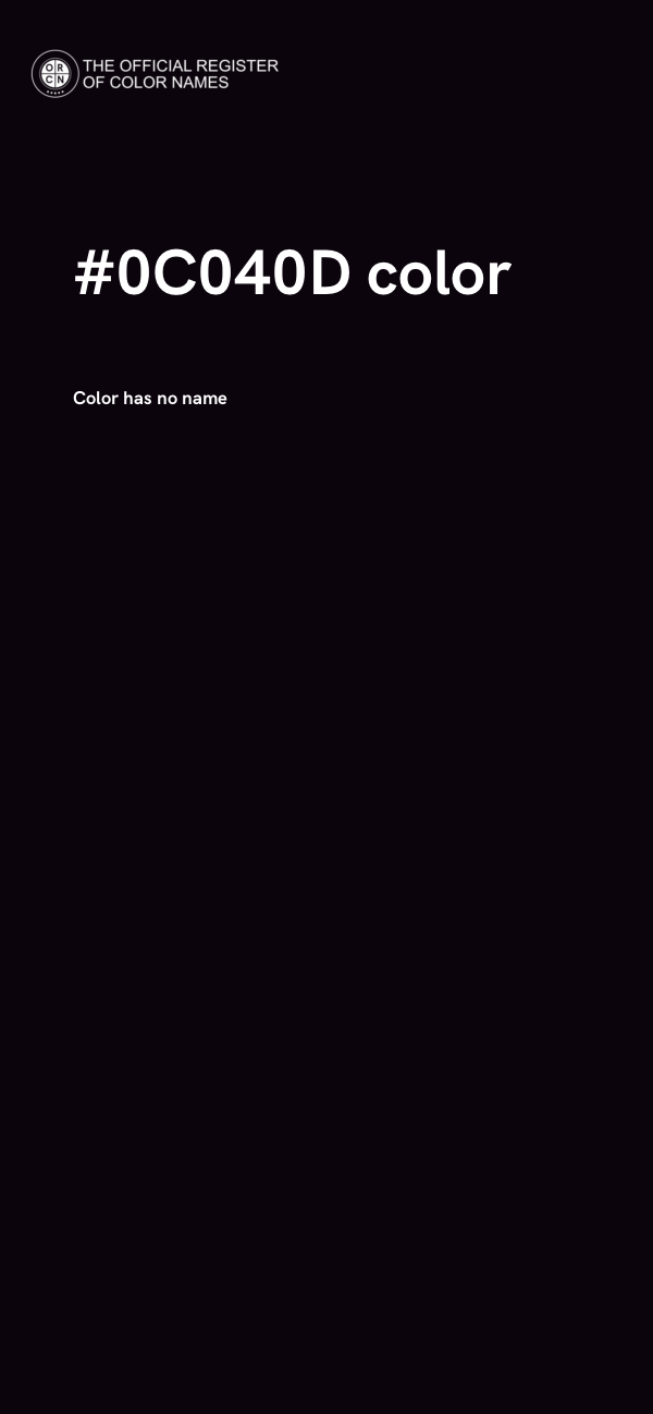 #0C040D color image