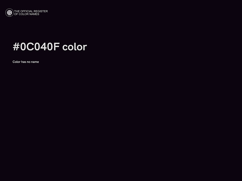 #0C040F color image