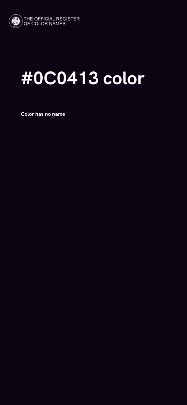 #0C0413 color image
