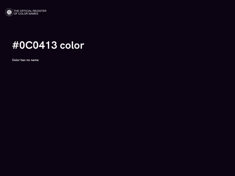 #0C0413 color image