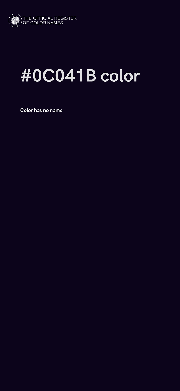 #0C041B color image