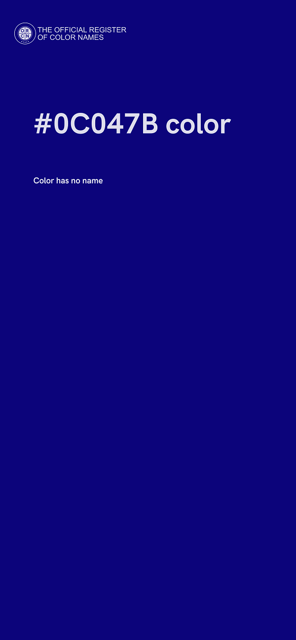 #0C047B color image