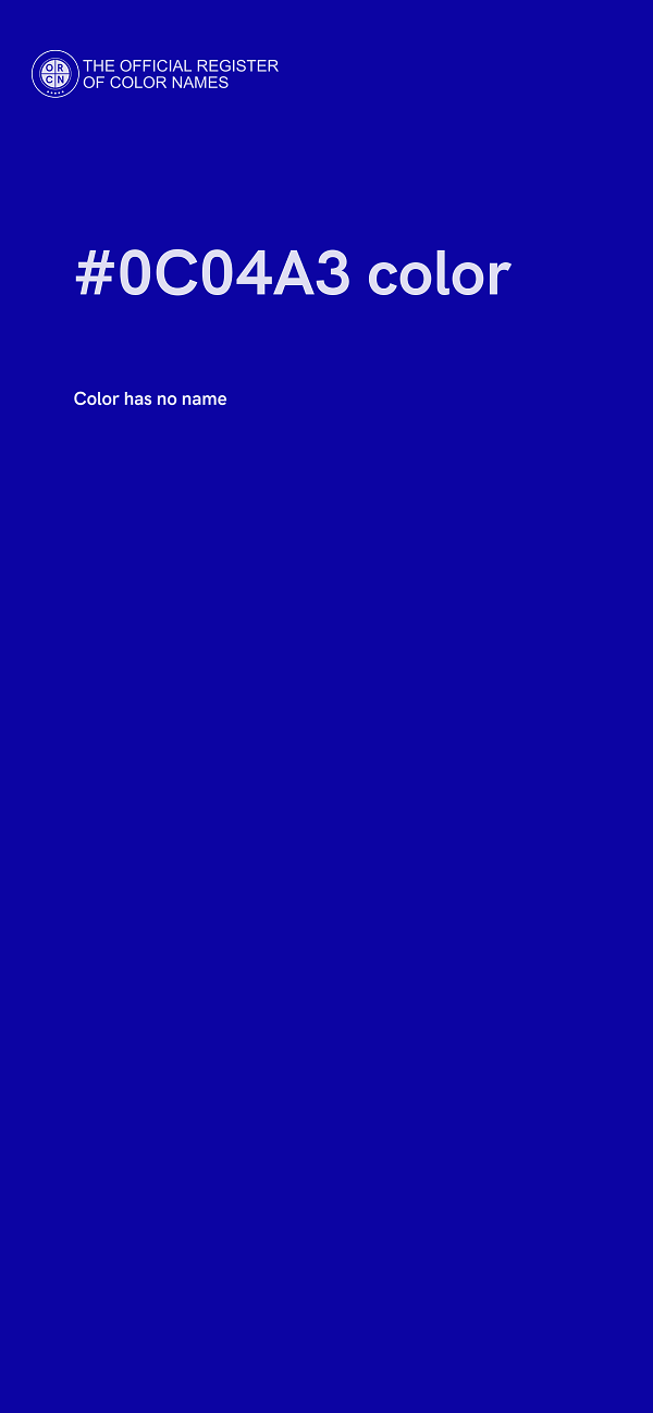 #0C04A3 color image