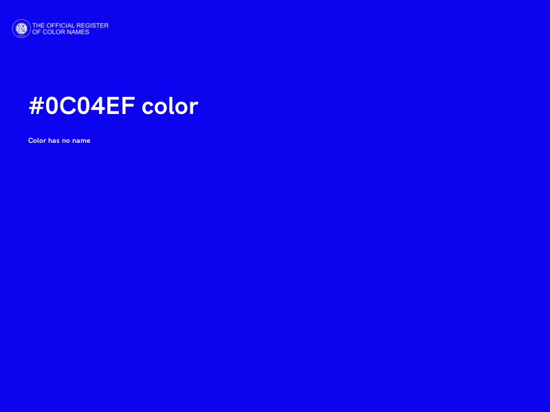 #0C04EF color image