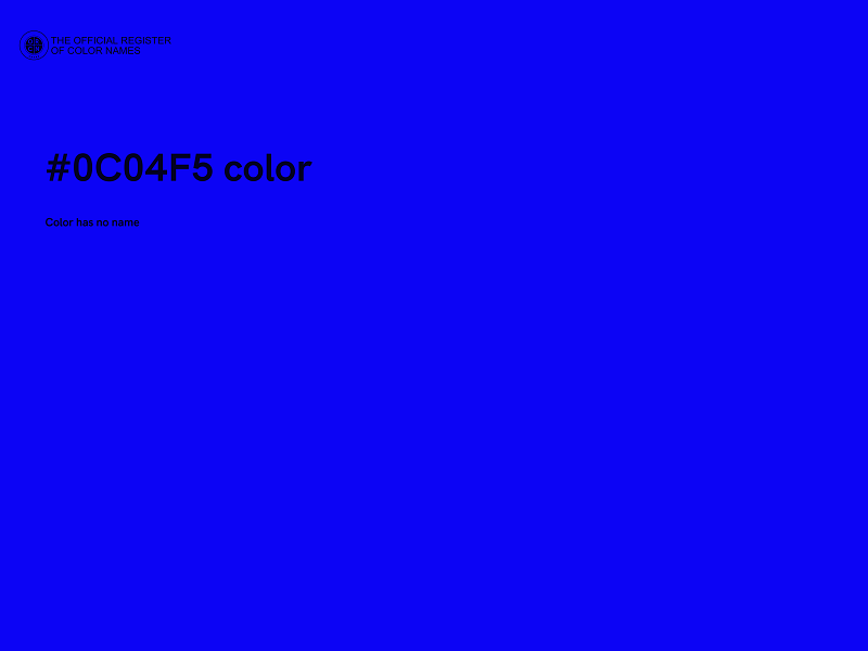 #0C04F5 color image