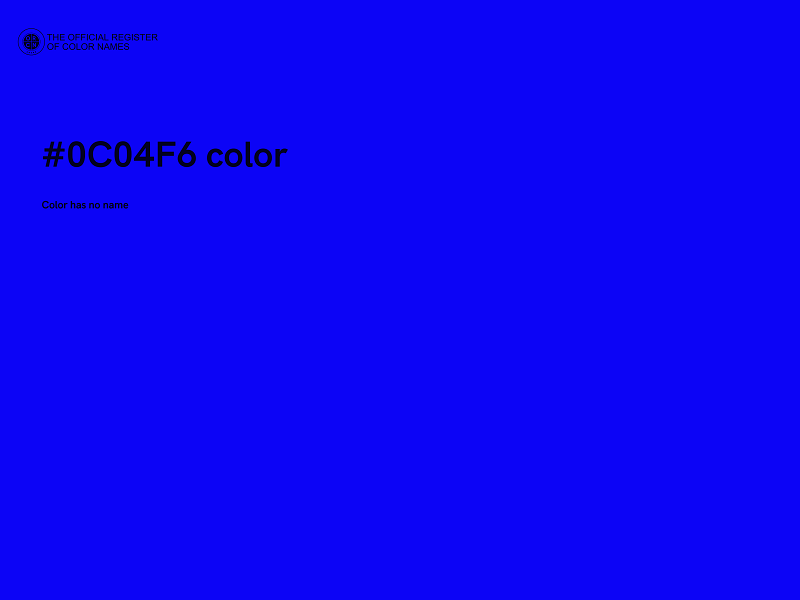 #0C04F6 color image