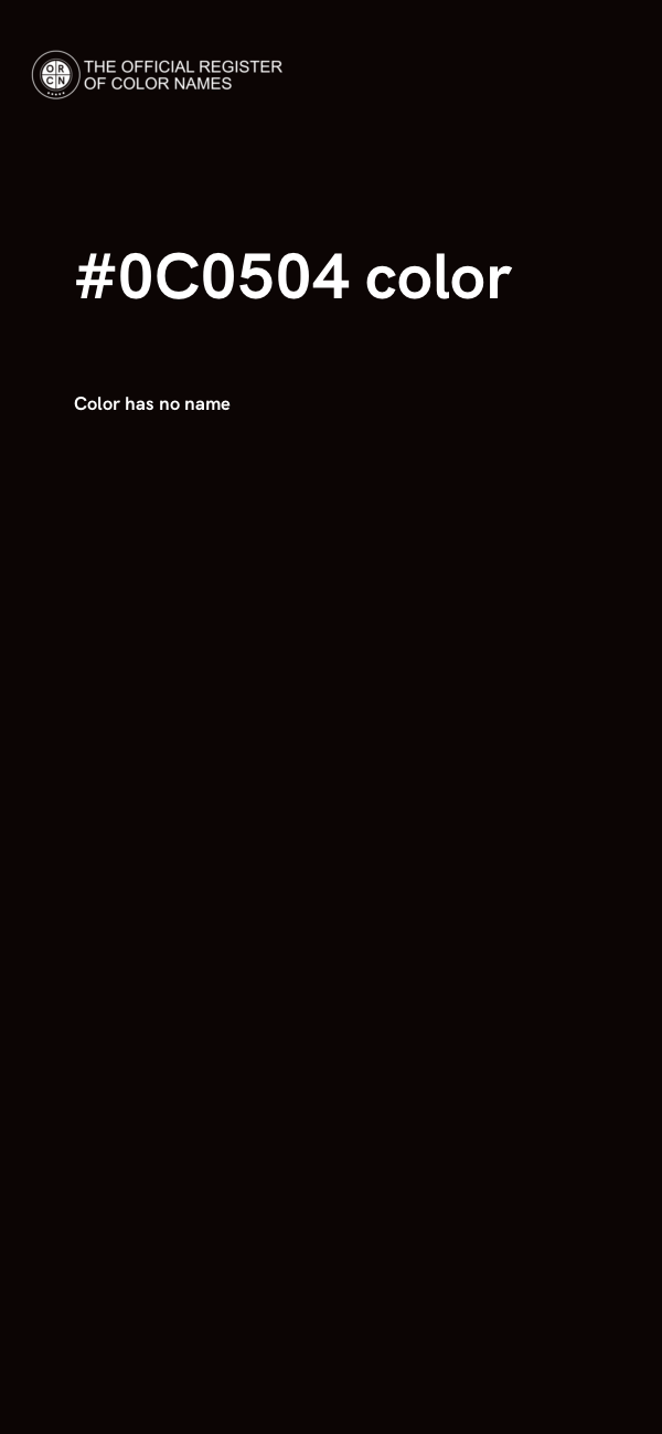 #0C0504 color image