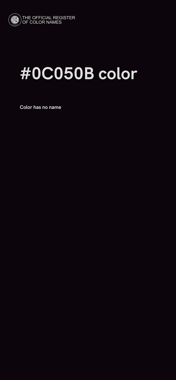 #0C050B color image