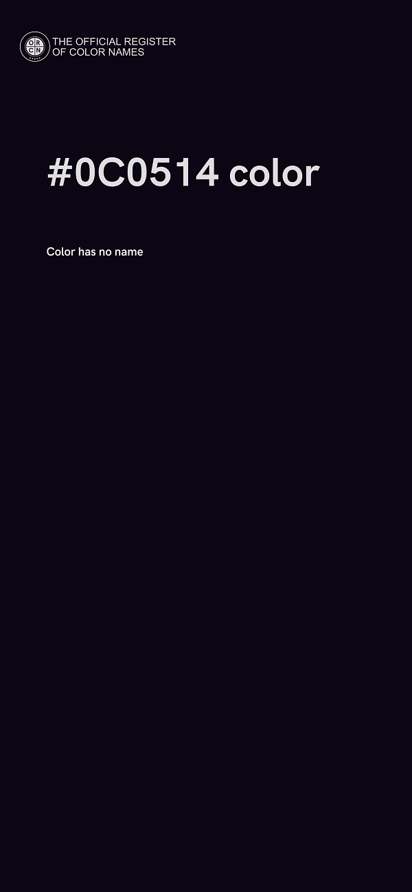 #0C0514 color image