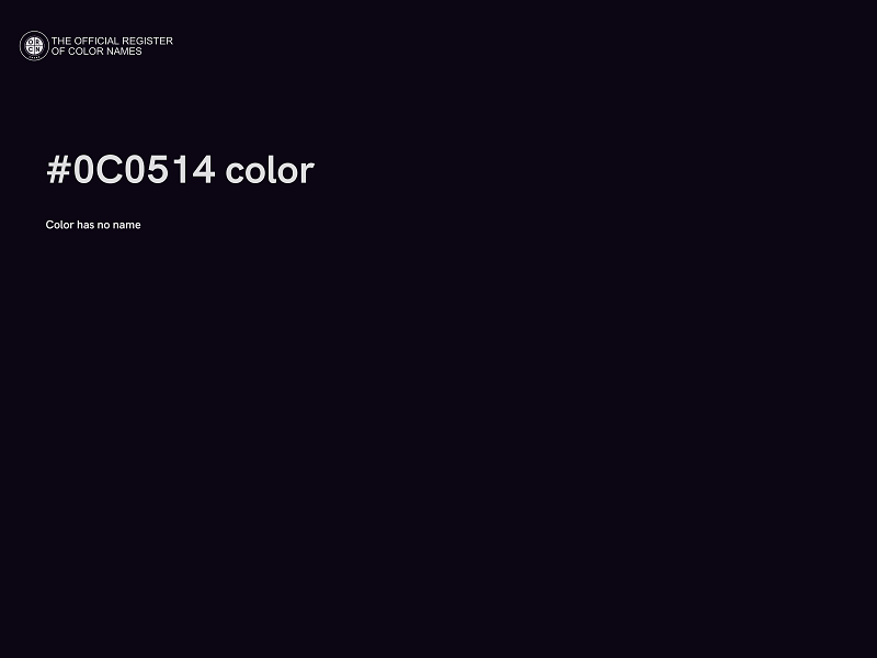#0C0514 color image