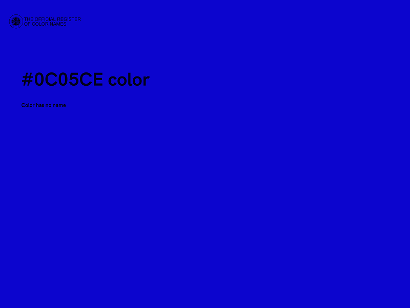 #0C05CE color image