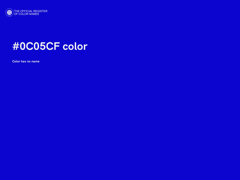 #0C05CF color image