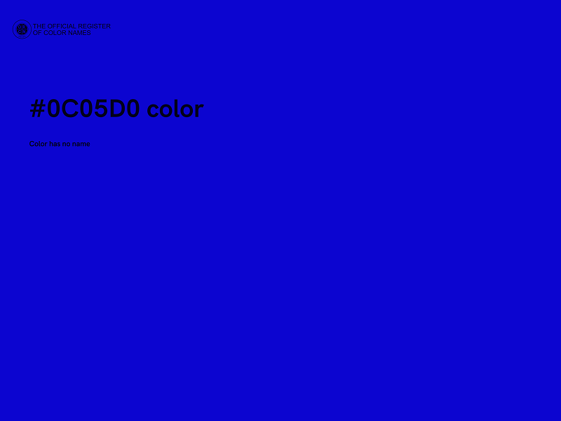 #0C05D0 color image