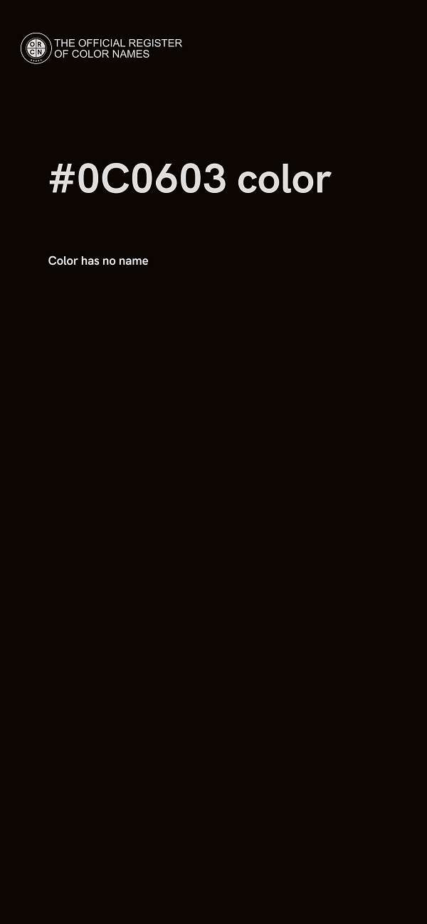 #0C0603 color image