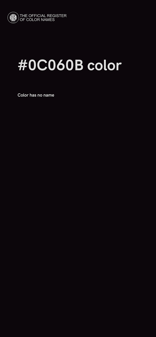 #0C060B color image