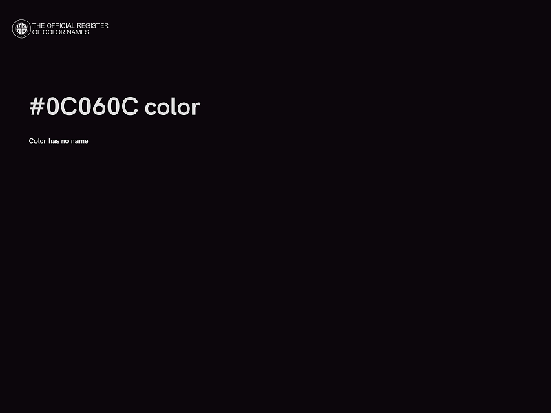 #0C060C color image