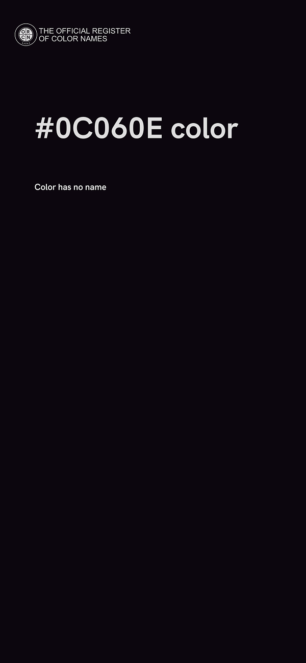 #0C060E color image