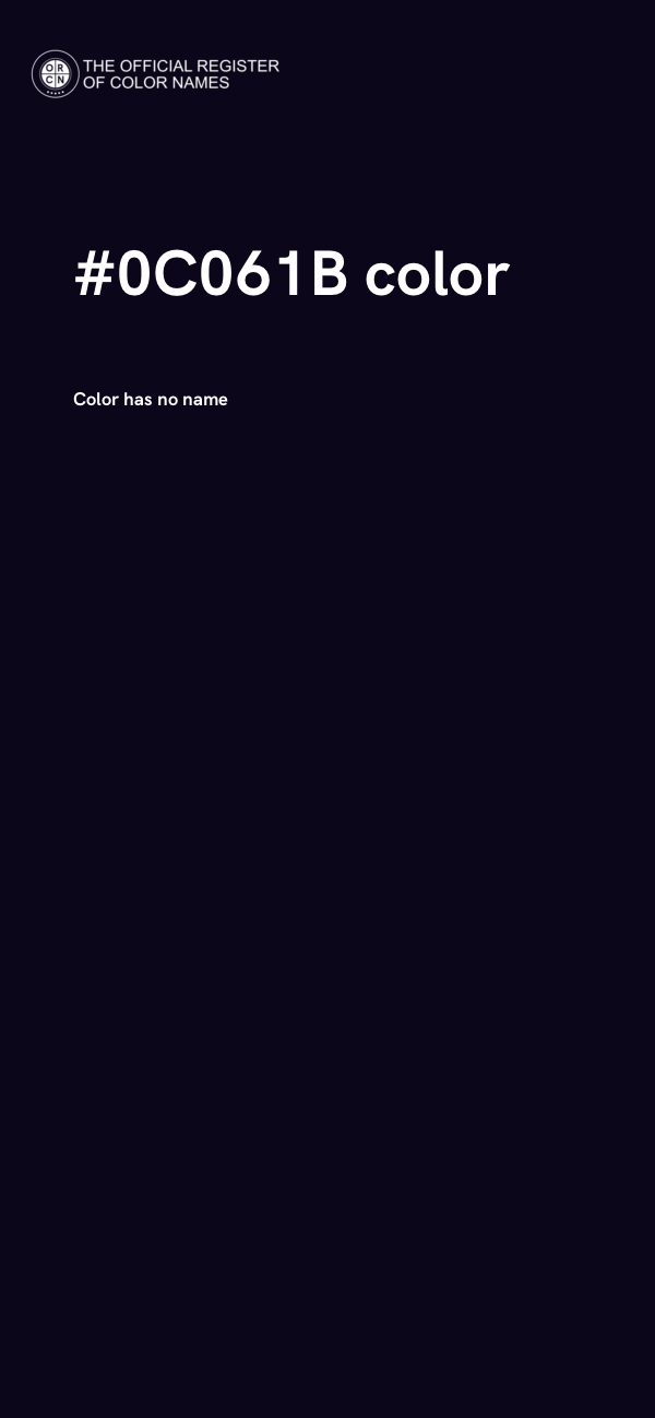 #0C061B color image