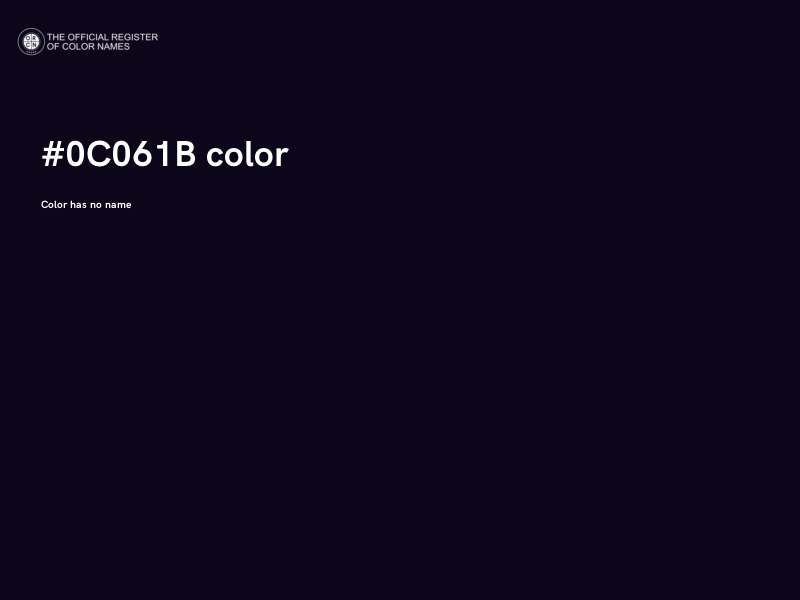 #0C061B color image