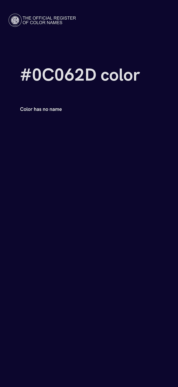 #0C062D color image