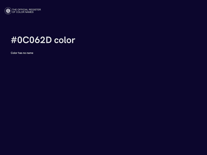 #0C062D color image