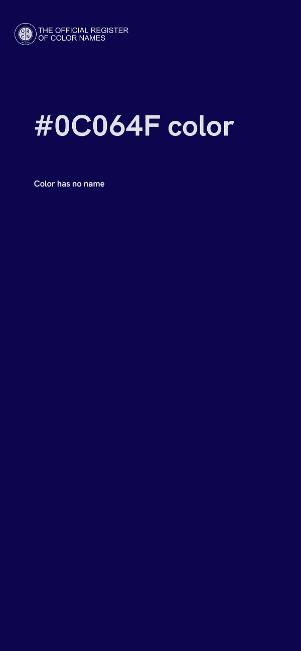 #0C064F color image