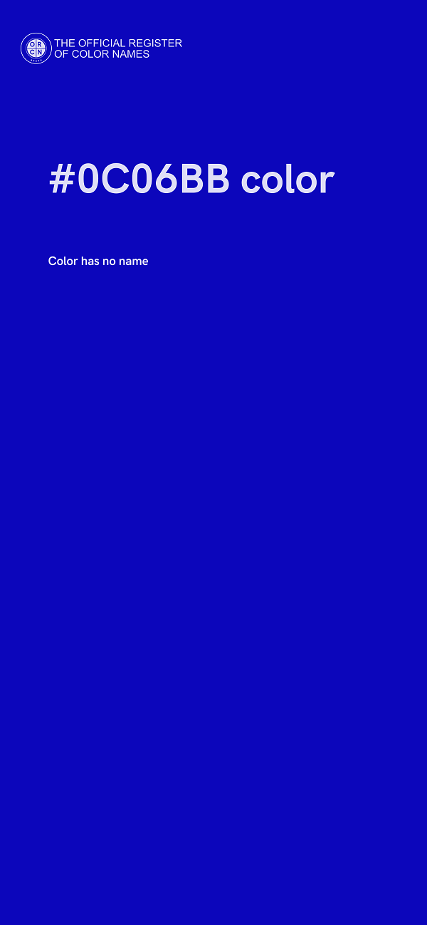 #0C06BB color image