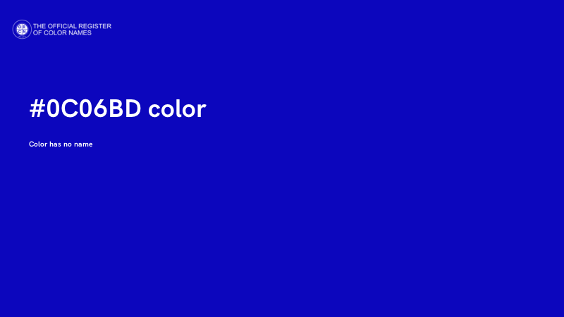 #0C06BD color image