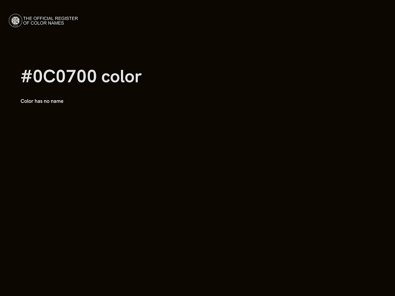#0C0700 color image