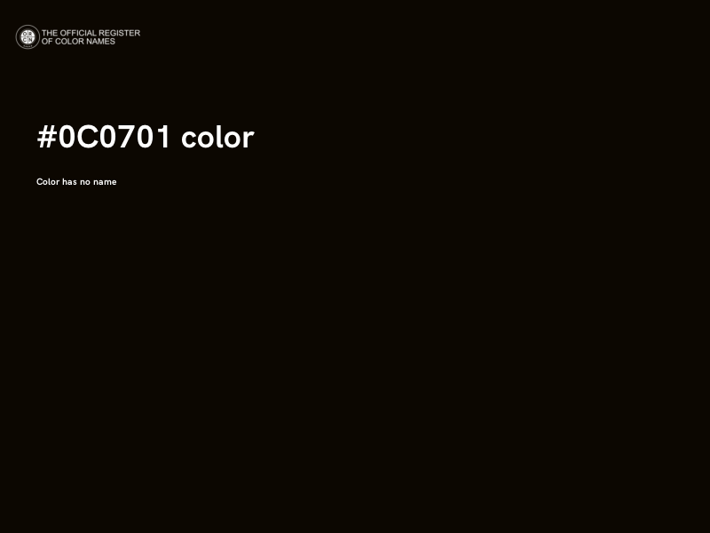 #0C0701 color image