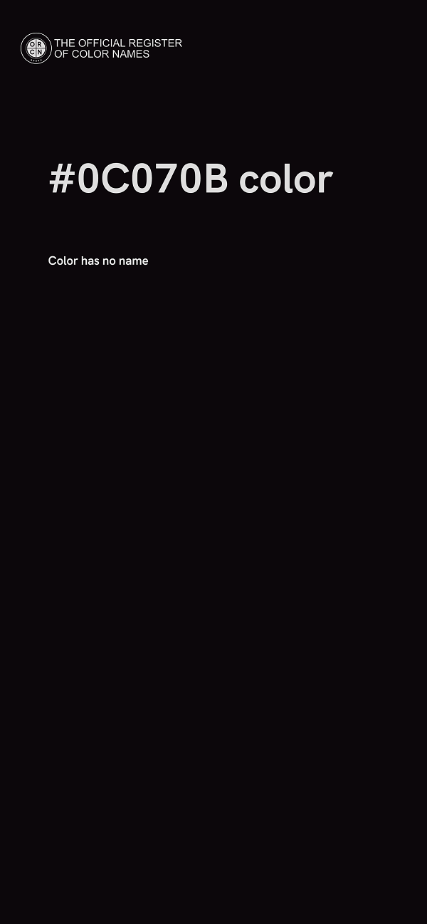 #0C070B color image
