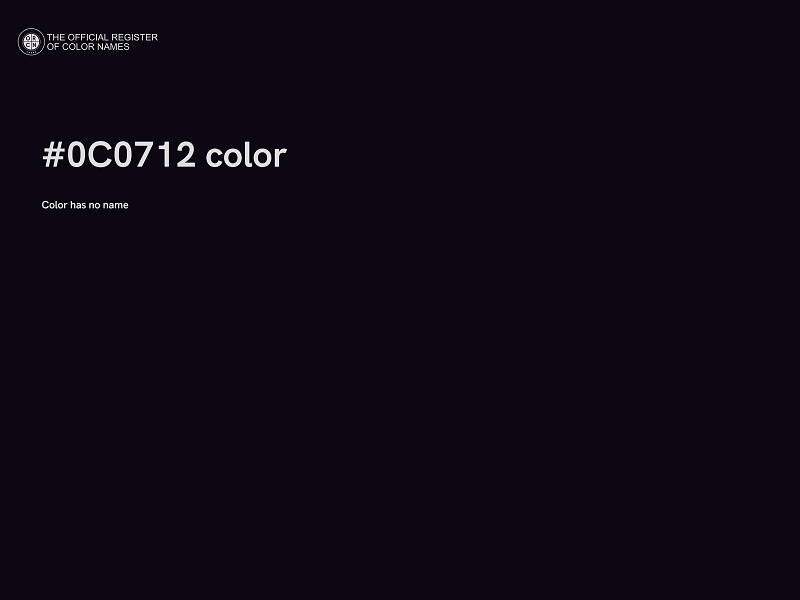 #0C0712 color image