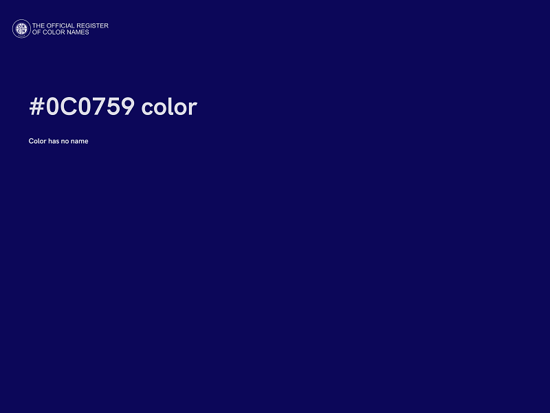 #0C0759 color image