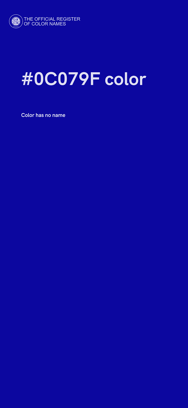 #0C079F color image