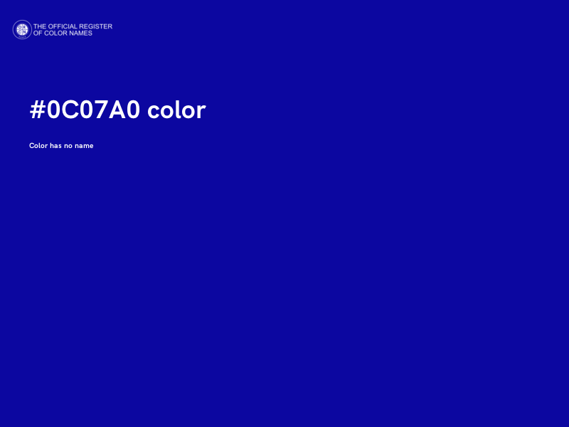 #0C07A0 color image
